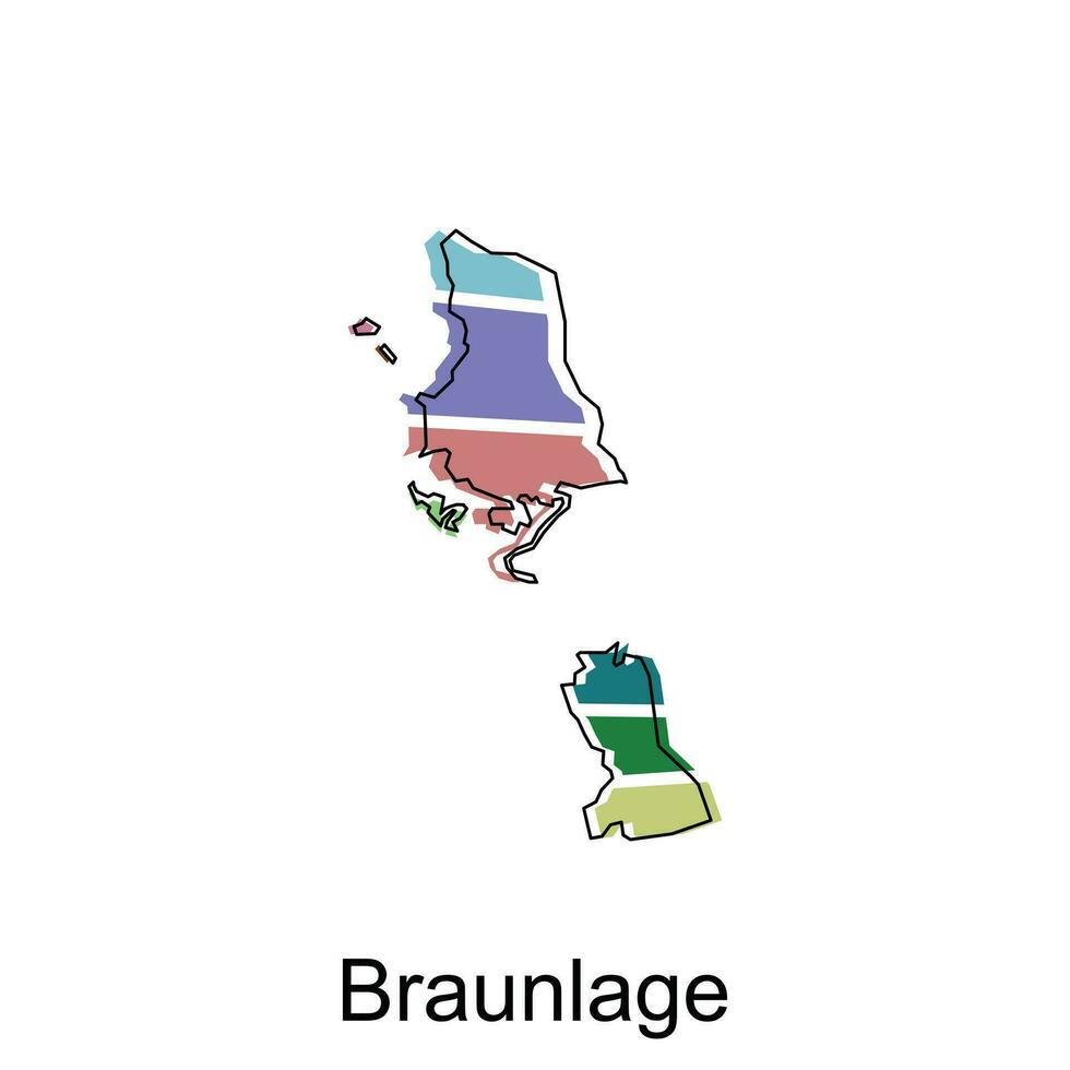 mapa de braunlage diseño ilustración, vector símbolo, firmar, describir, mundo mapa internacional vector modelo en blanco antecedentes