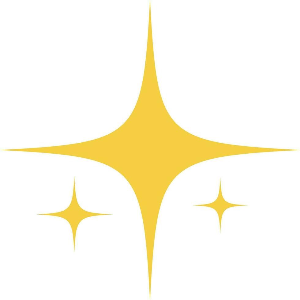 Yellow Sparkle Star vector