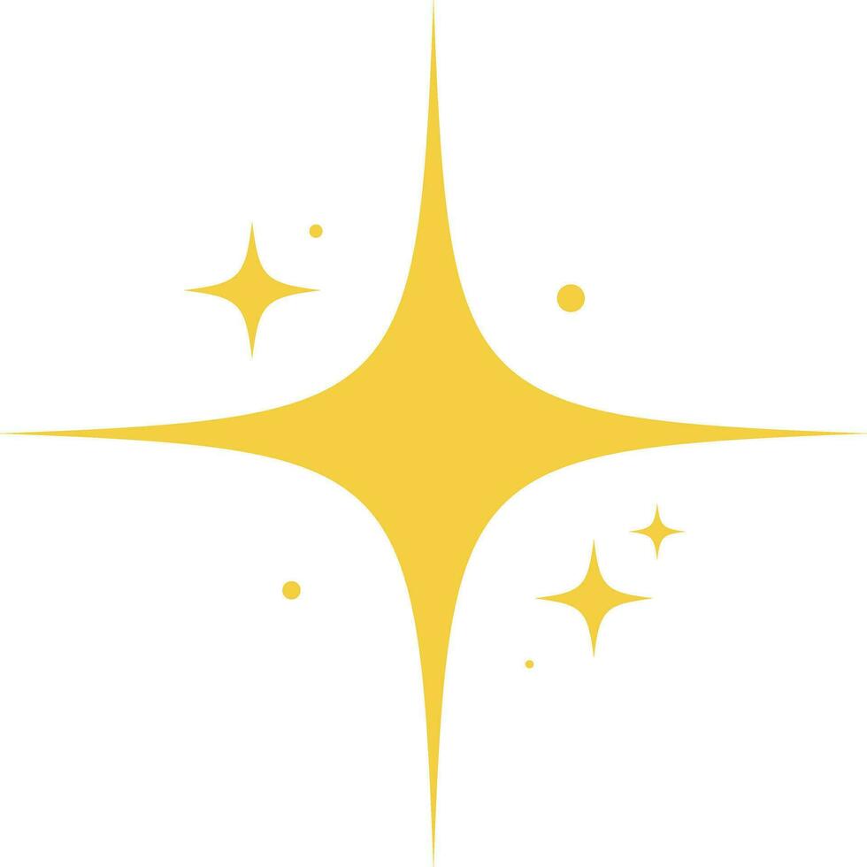 Yellow Sparkle Star vector