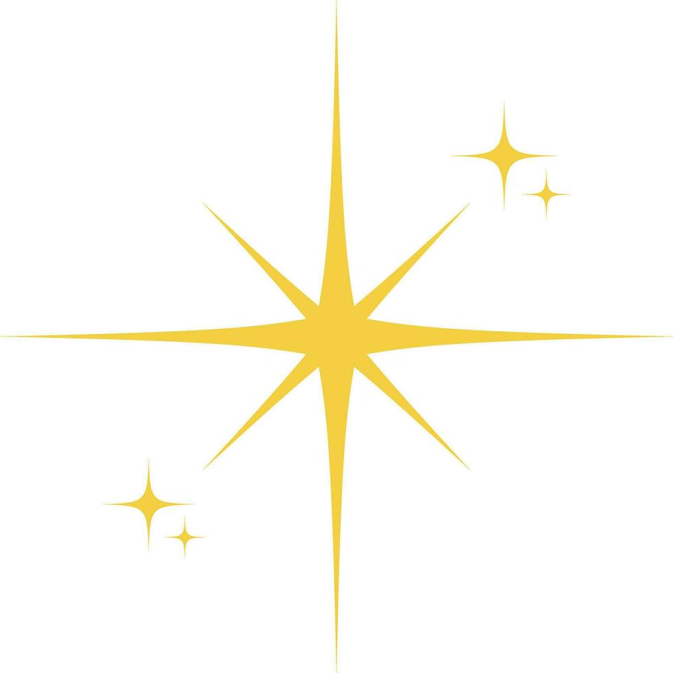 Yellow Sparkle Star vector