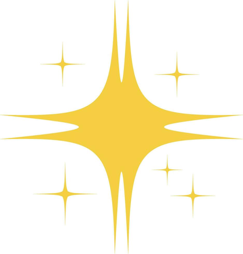 Yellow Sparkle Star vector