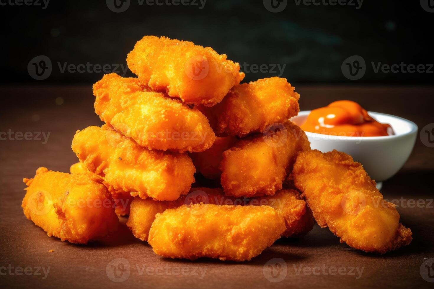 stock photo of chicken nugget food photography AI Generated