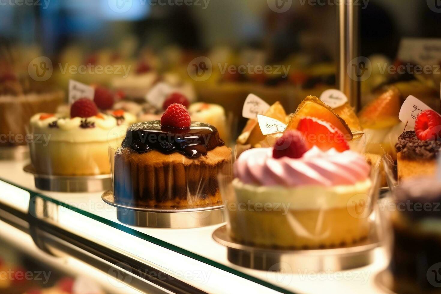 stock photo of inside cake shop AI Generated