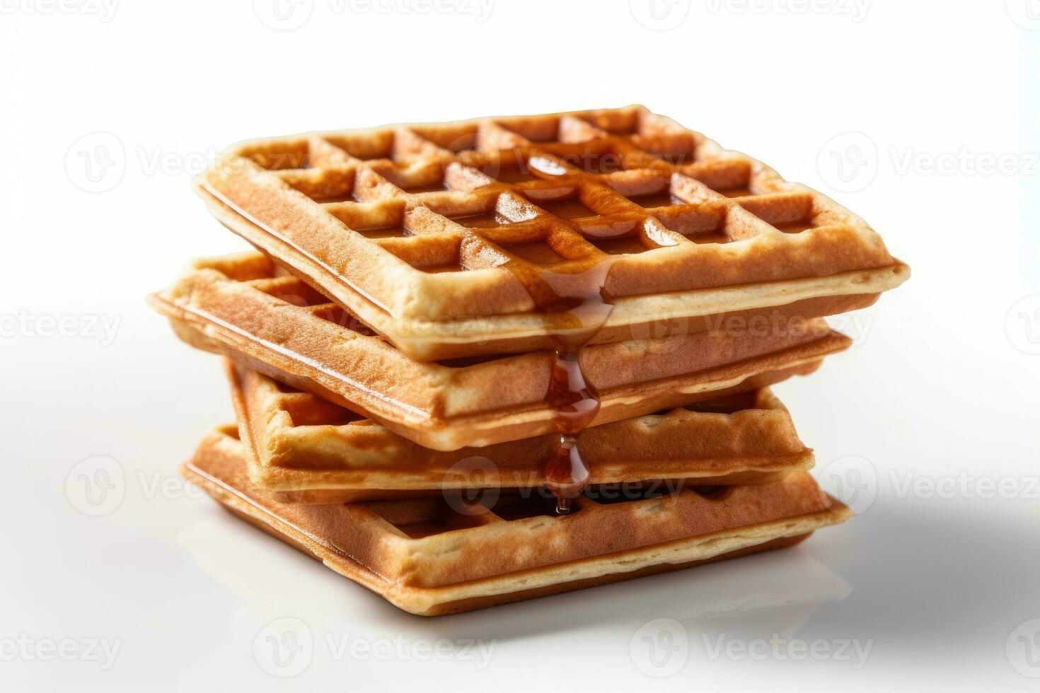 stock photo of waffles food photography studio light AI Generated