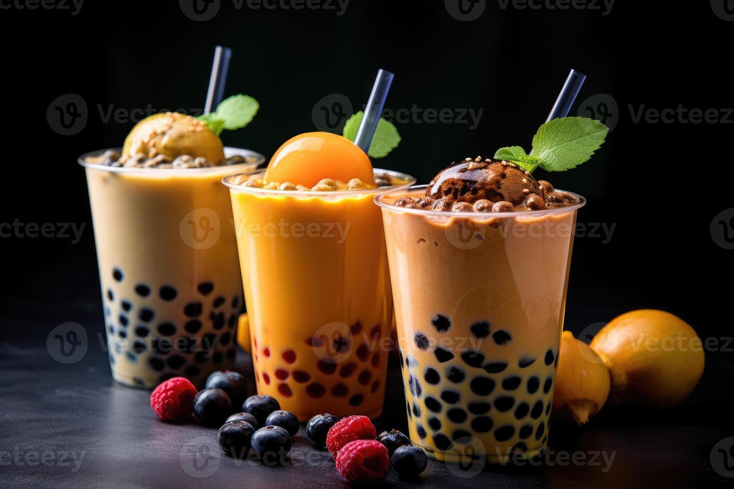 stock photo of bubble tea food photography studio light