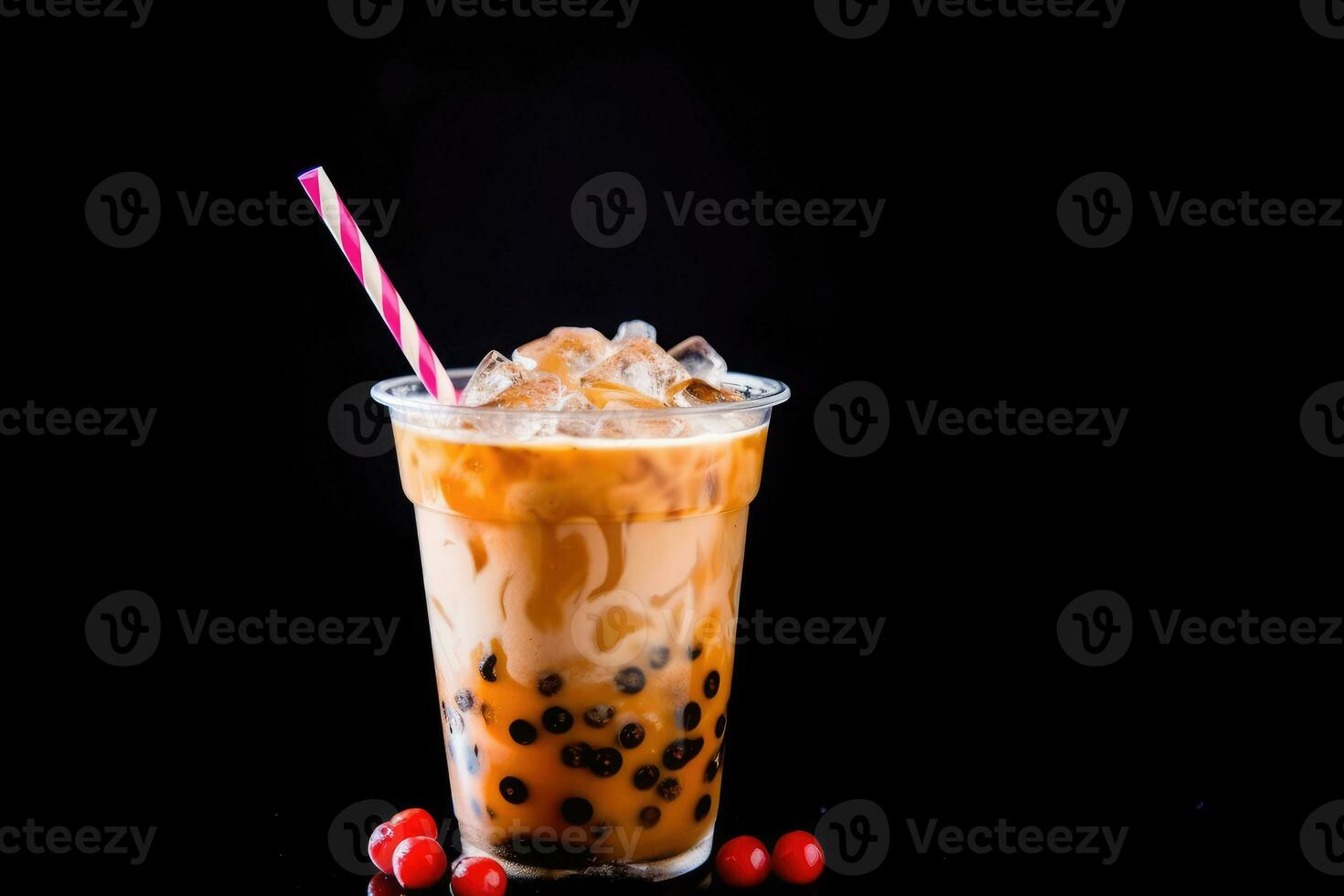 stock photo of bubble tea food photography studio light AI Generated