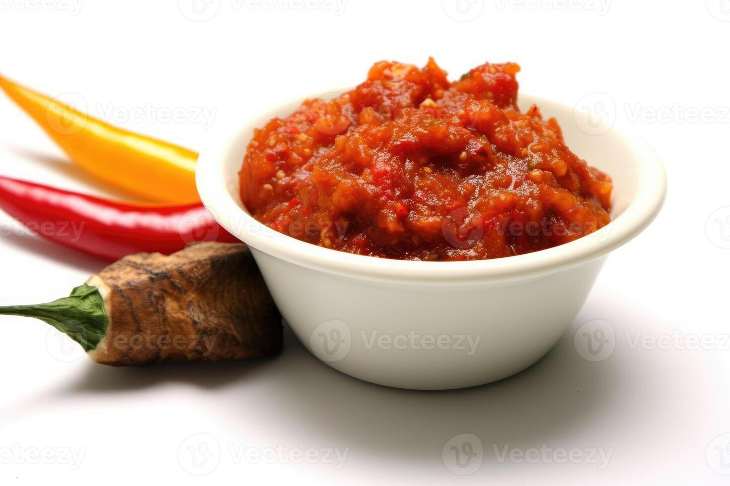 stock photo of sambal food photography isolated white background