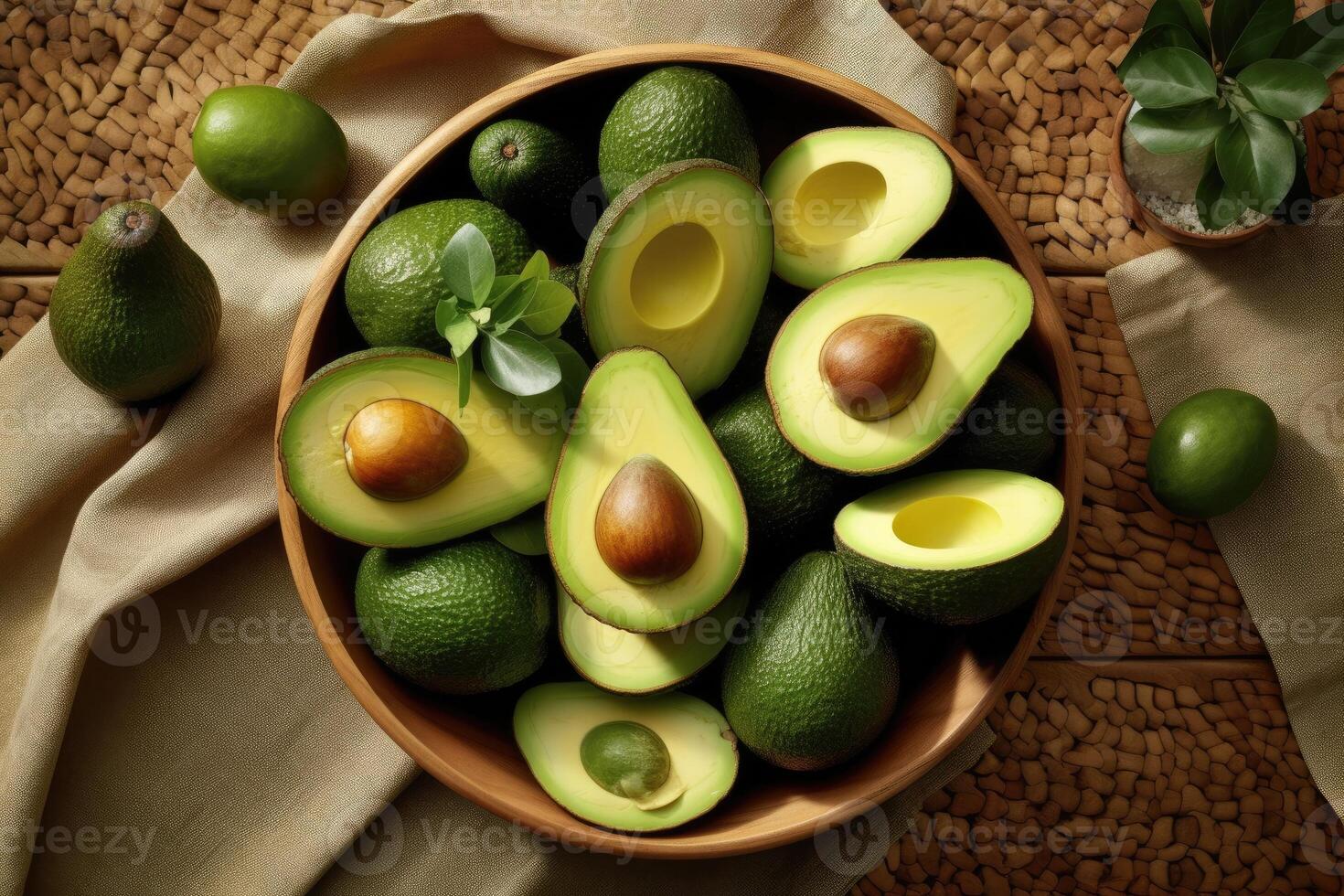 stock photo of avovado in kitchen table flat lay 26558728 Stock Photo ...