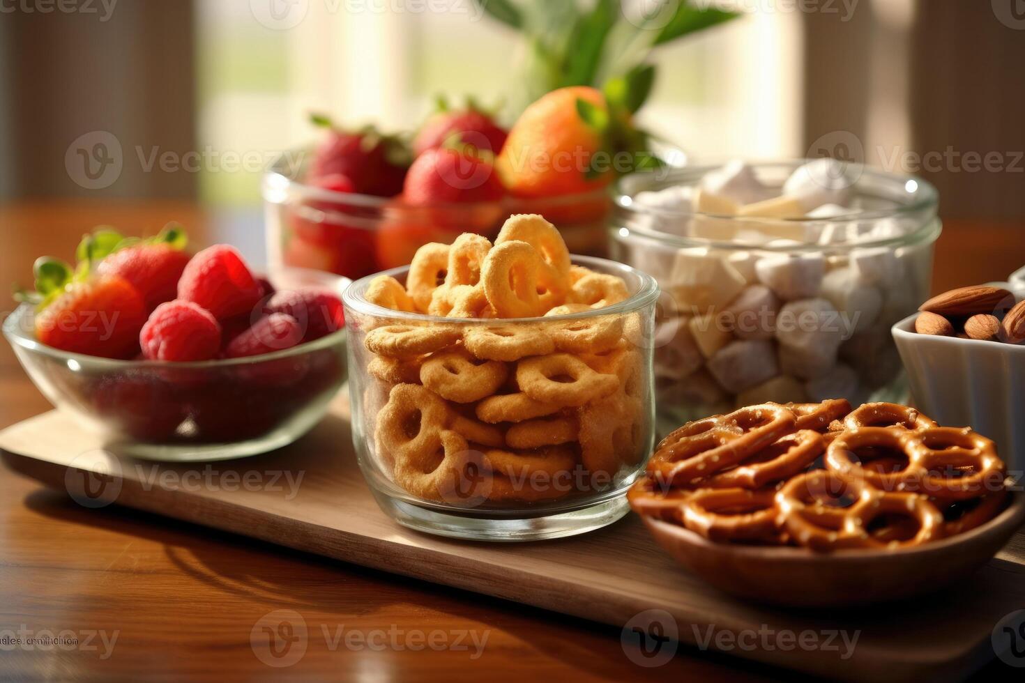 calorie snacks in the kitchen table Food Photography AI Generated photo