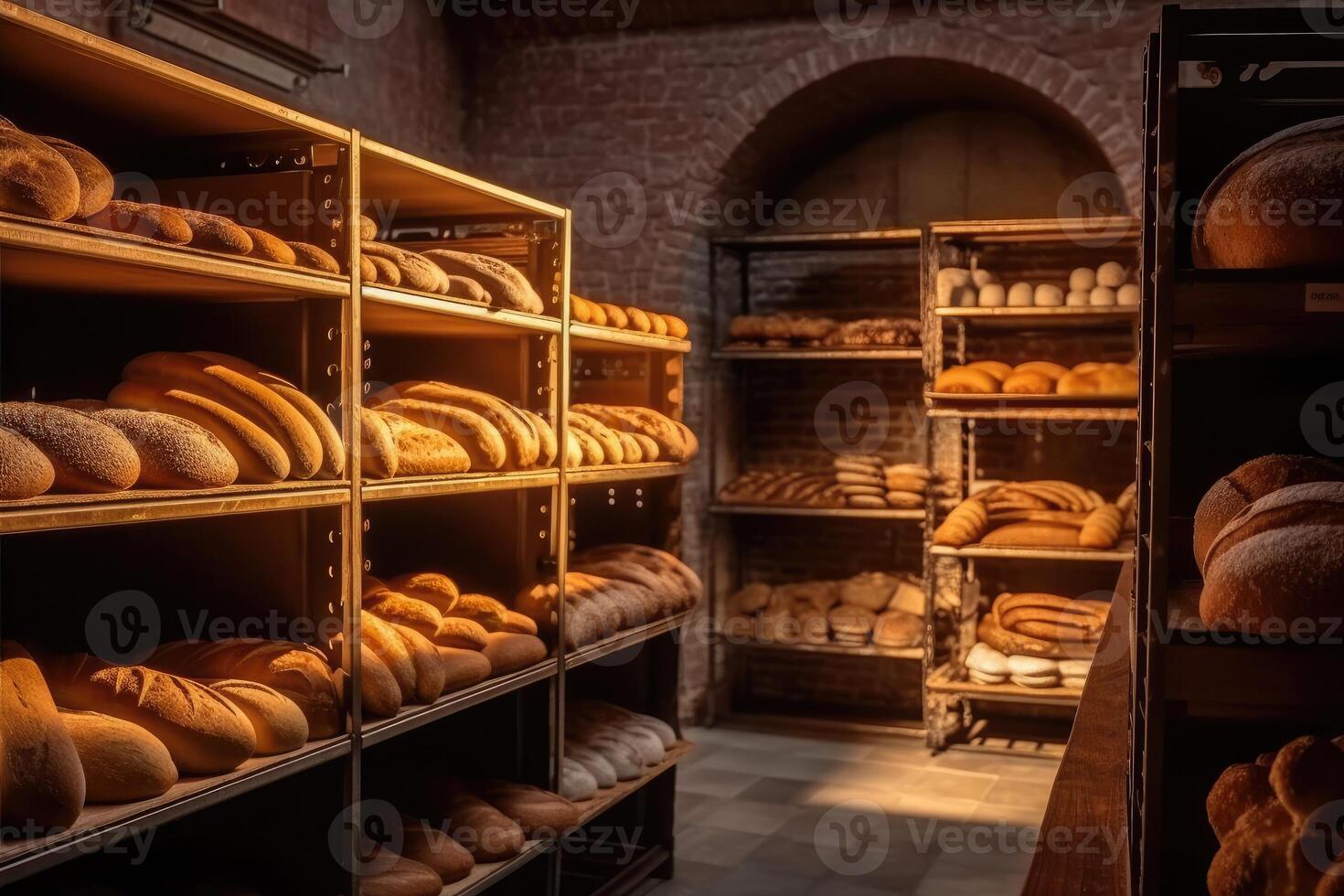 stock photo of inside bakery AI Generated