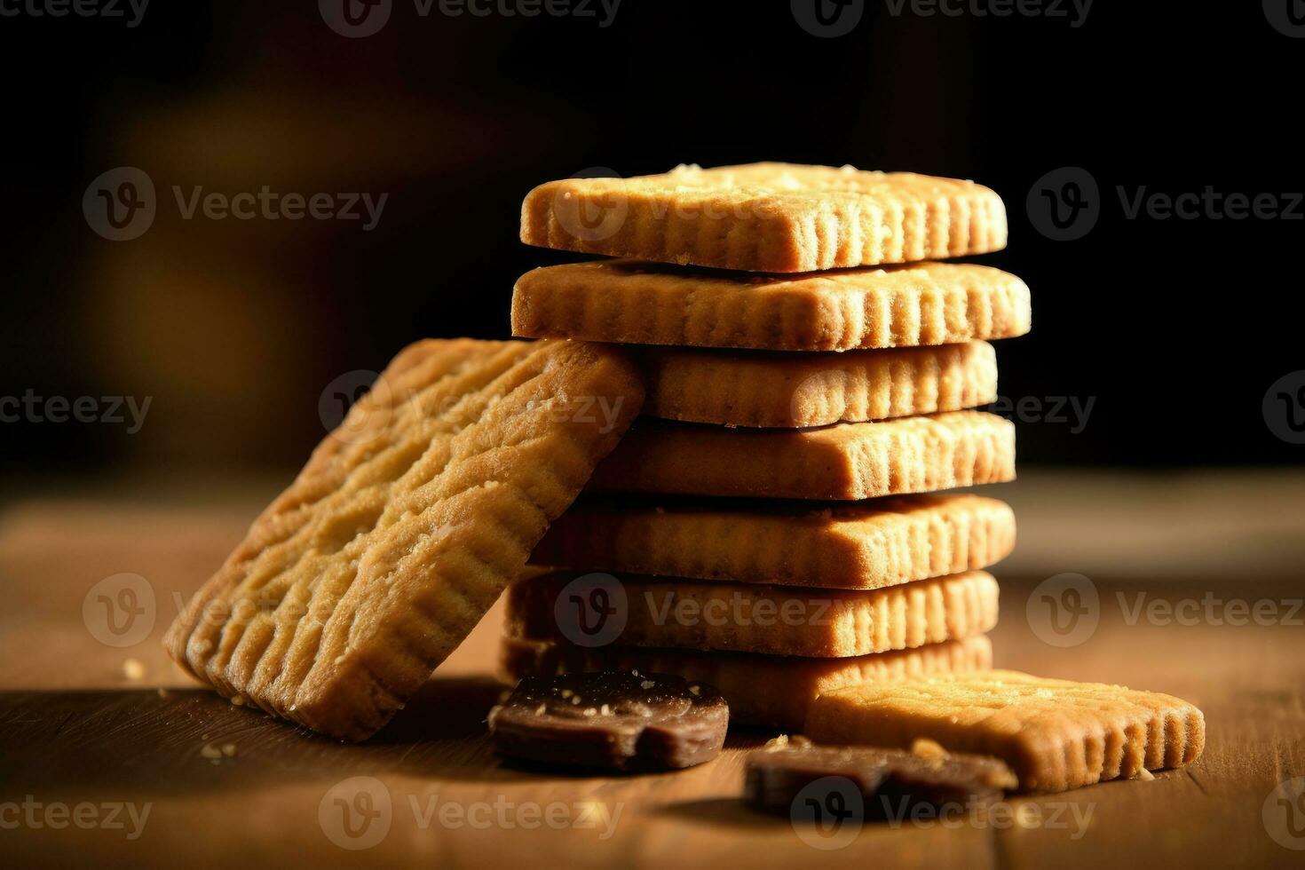 valores foto de galleta comida fotografía estudio ligero ai generado