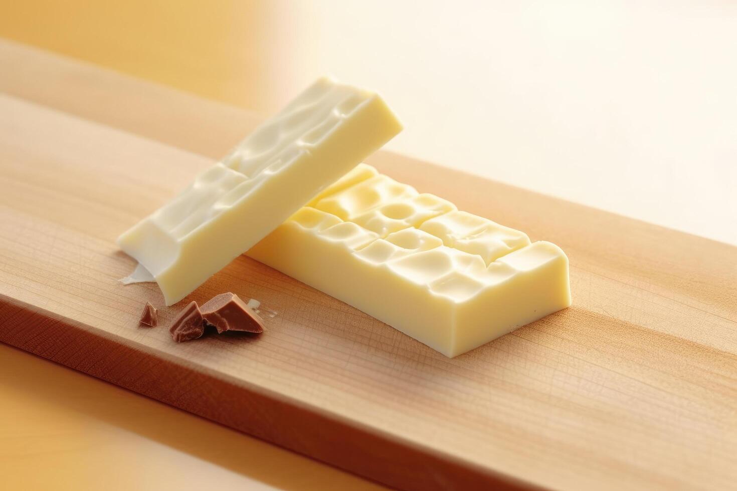 white chocolate bar white isolated background Food Photography photo