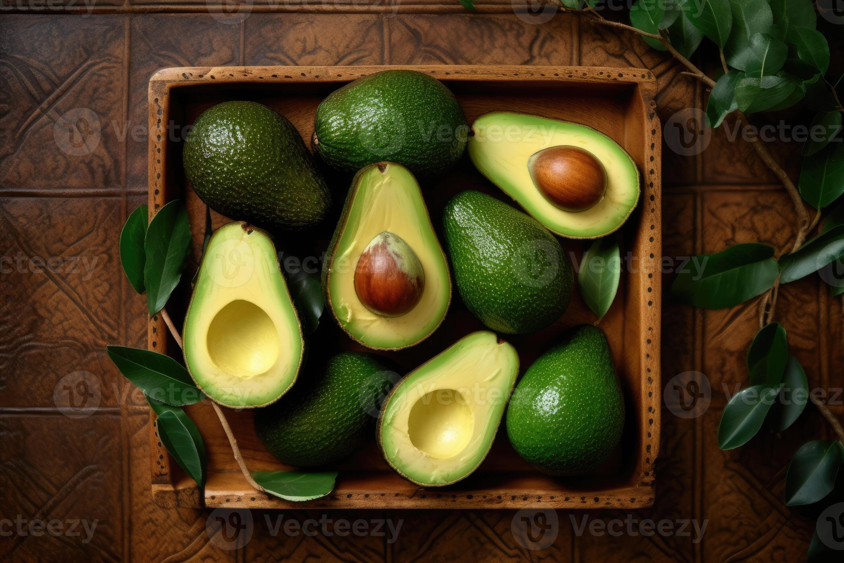 stock photo of avovado in kitchen table flat lay 26559153 Stock Photo ...