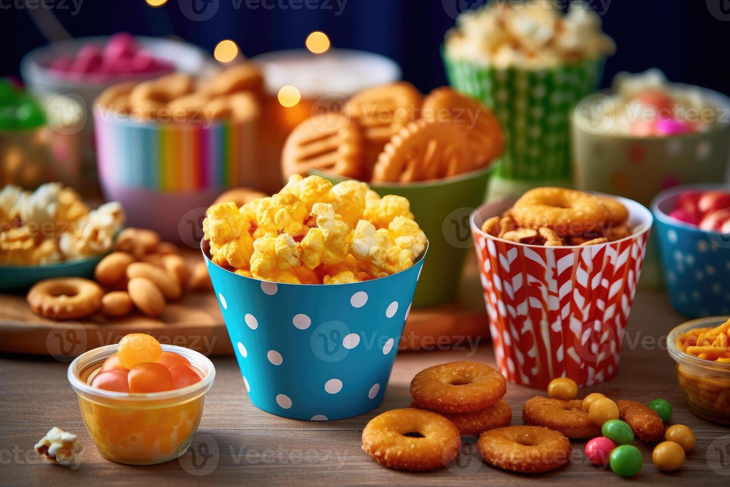 birthday party snack Food Photography AI Generated photo