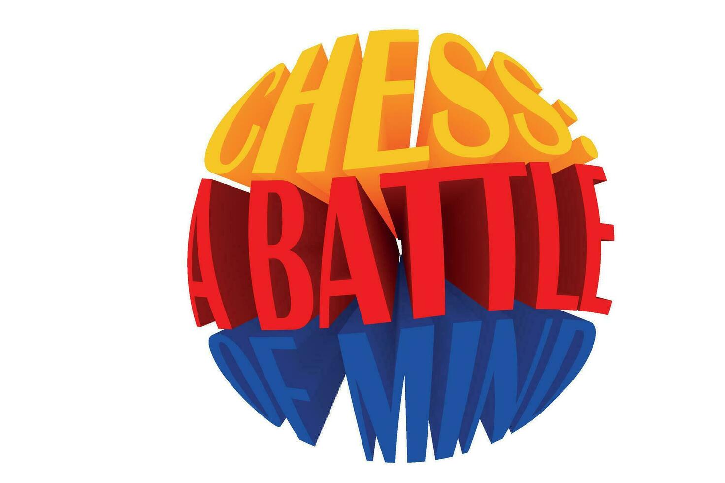 3D Text Design About International Chess Quotes Sublimation vector