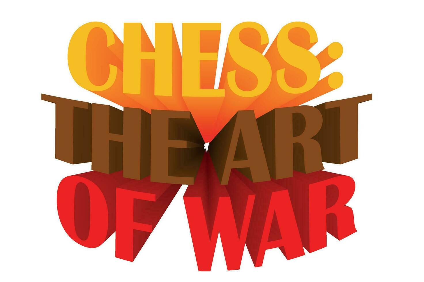 3D Text Design About International Chess Quotes Sublimation vector