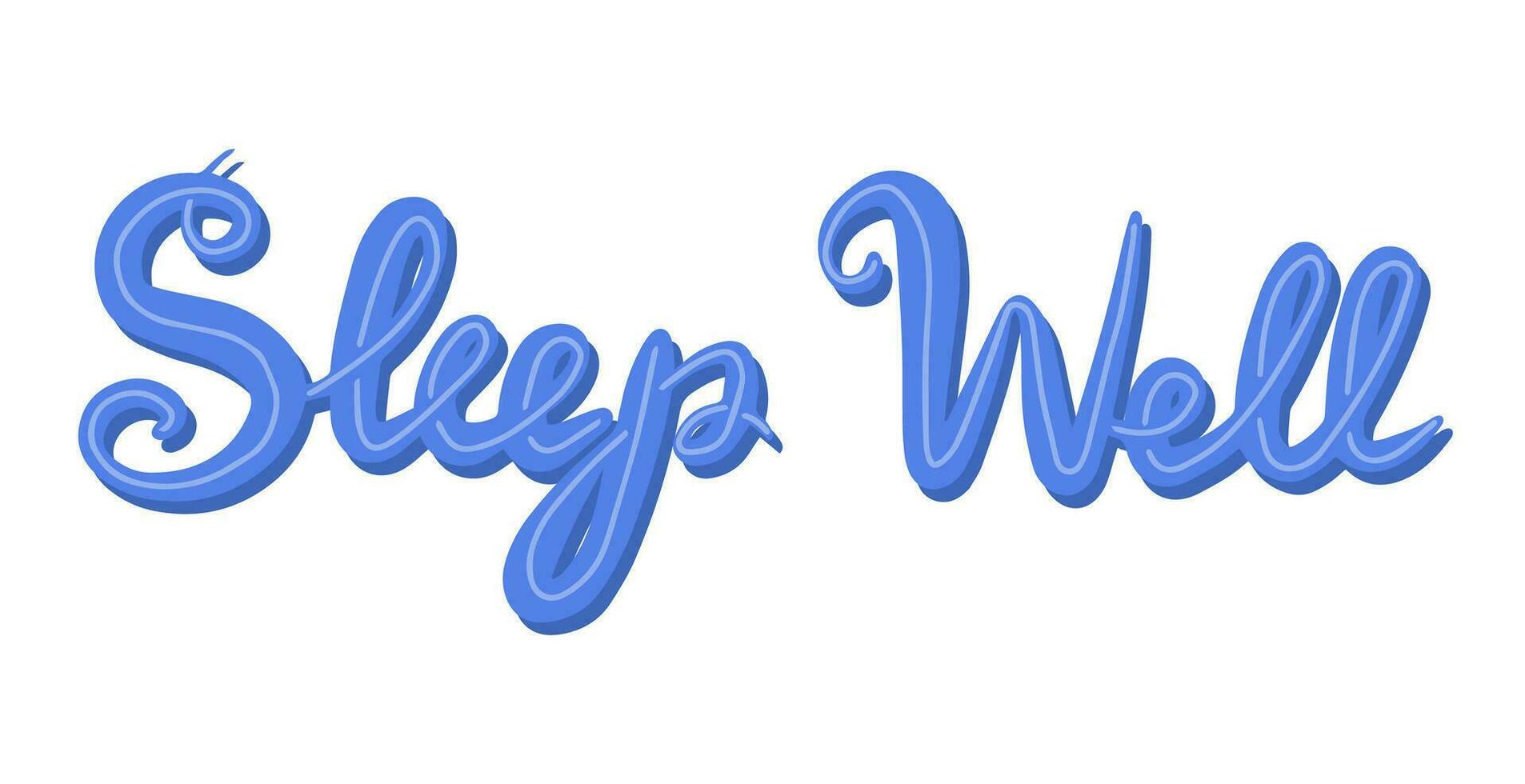 Hand drawn colorful calligraphic lettering of wish good night and sweet dreams. Vector typography poster. Can be used on pillow, bed linen, fabric, stickers, toys. Cute card, poster, banner design.