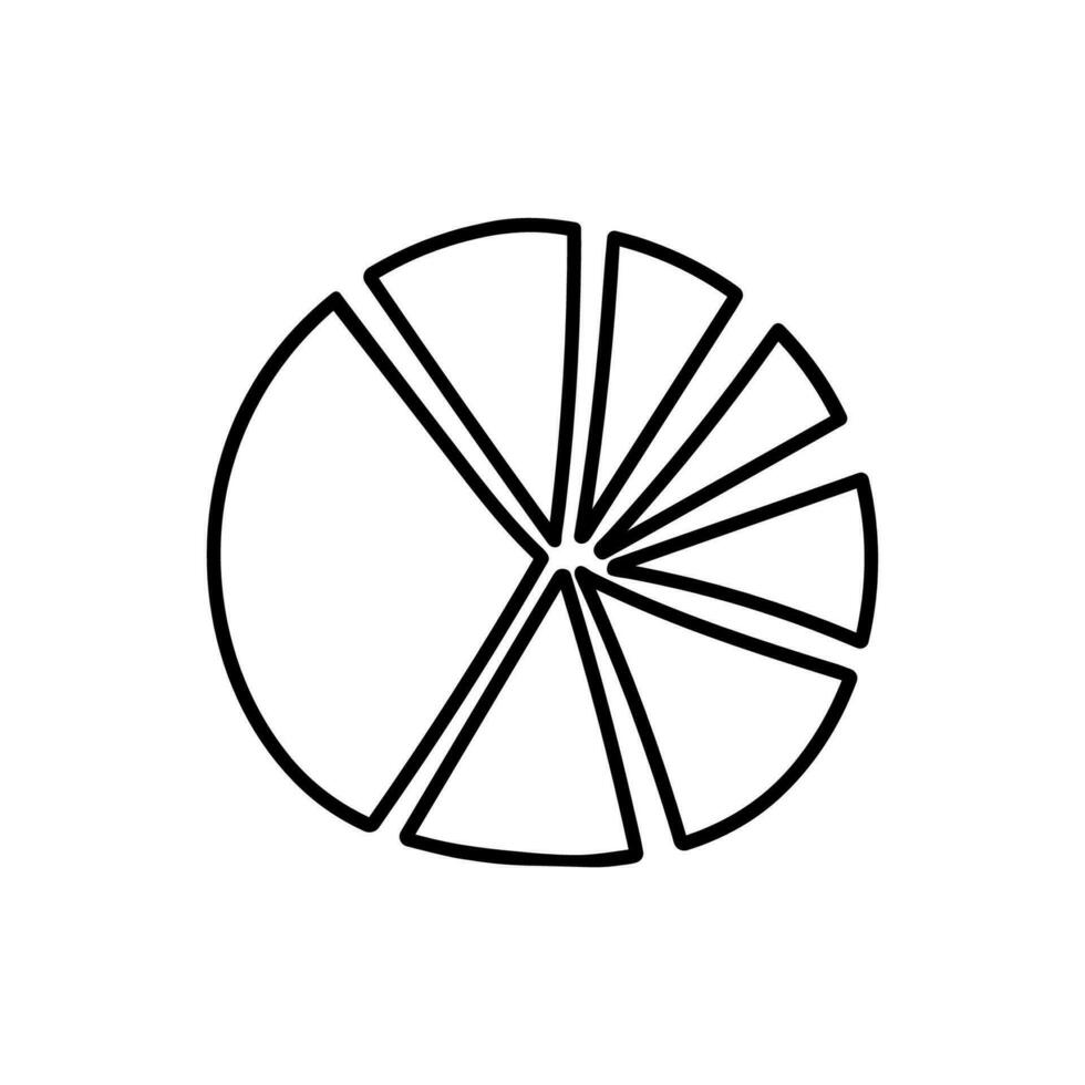 Cute hand drawn doodle of chart, graph, diagram. Infographic business element for presentations, statistic, reports. Vector illustration isolated on background with hand drawn doodle outline.