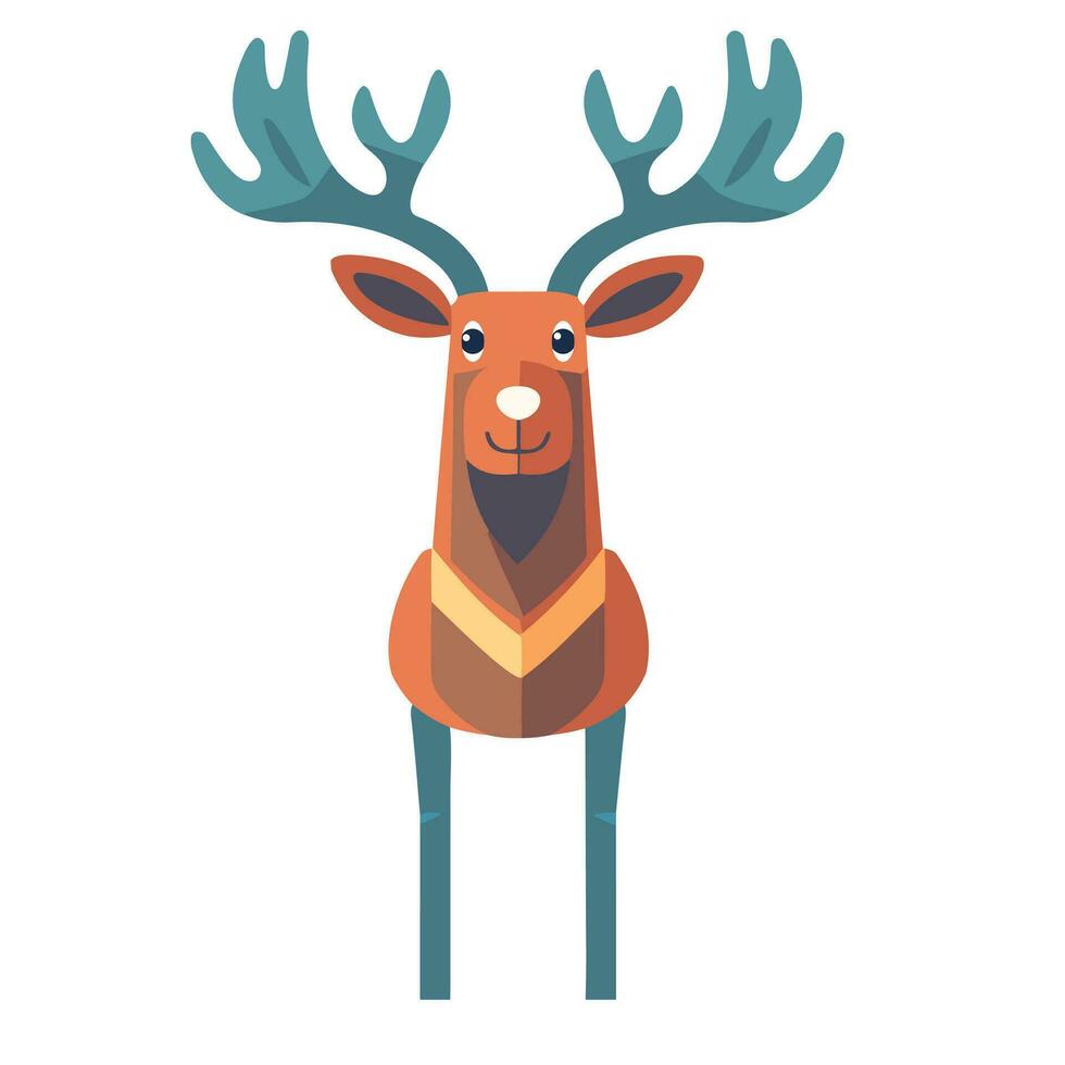 Deer abstract isolated on a white background, vector illustration