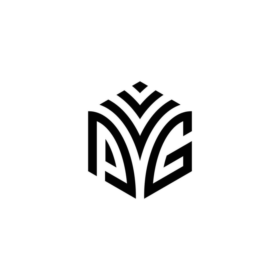 vpg hexágono logo vector, desarrollar, construcción, natural, Finanzas logo, real bienes, adecuado para tu compañía. vector