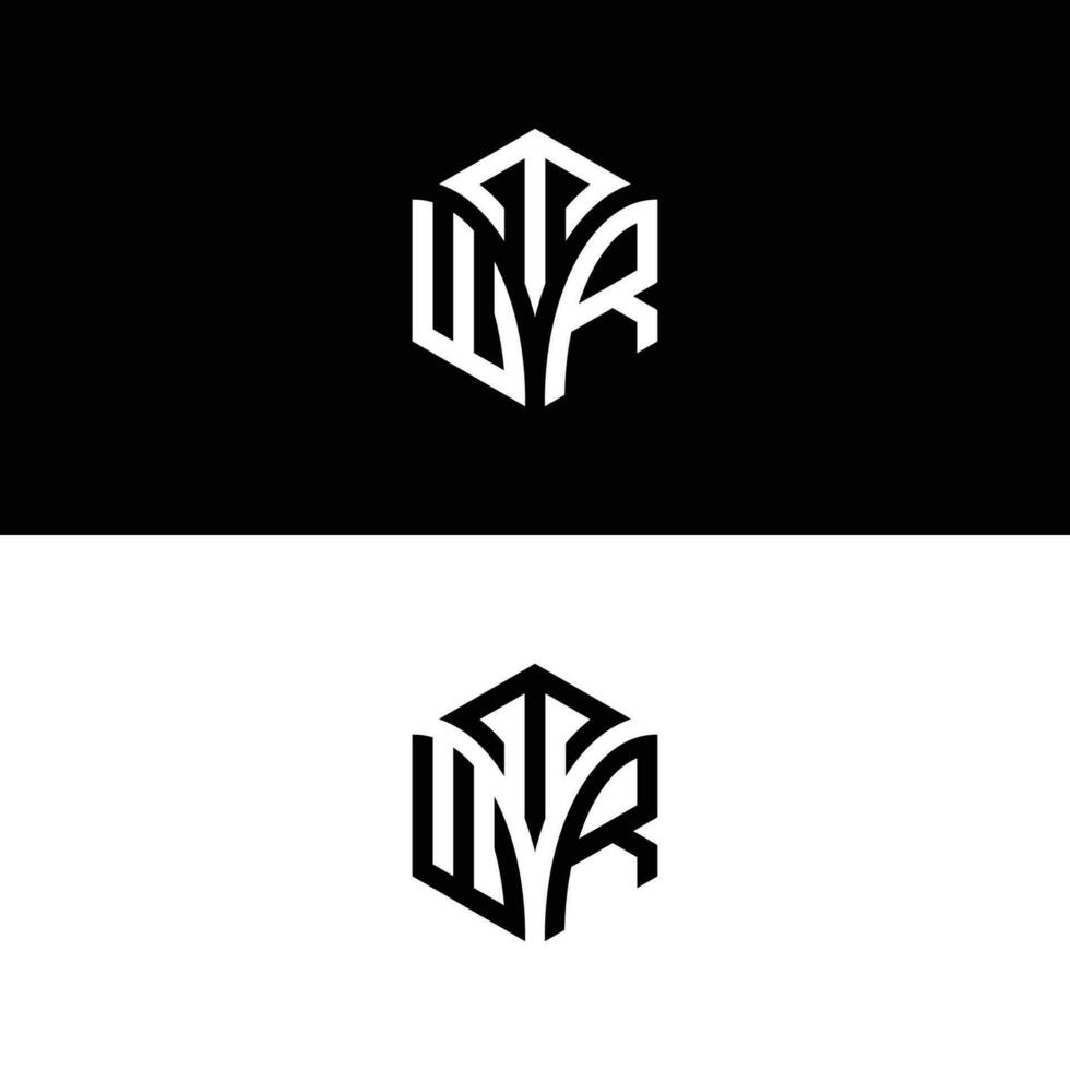 TWR hexagon logo vector, develop, construction, natural, finance logo, real estate, suitable for your company. vector