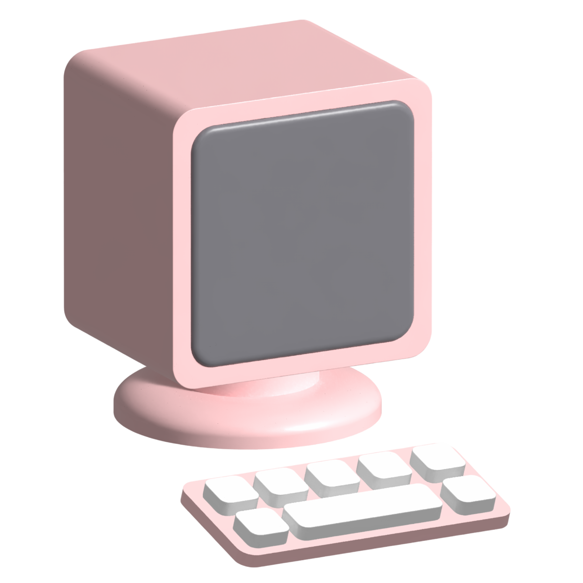 cute 3d mini computer 26560321 PNG