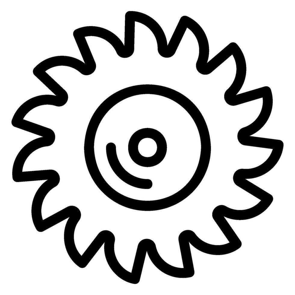 circular saw line icon vector