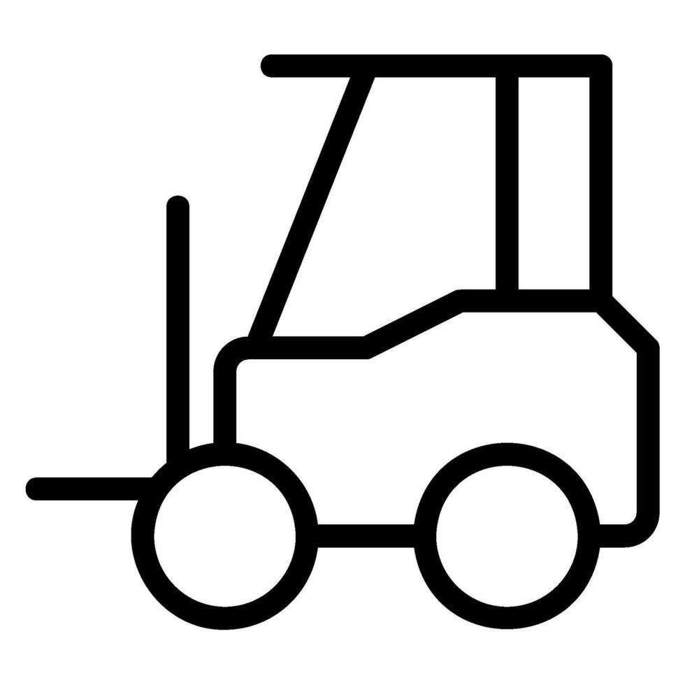 forklift line icon vector