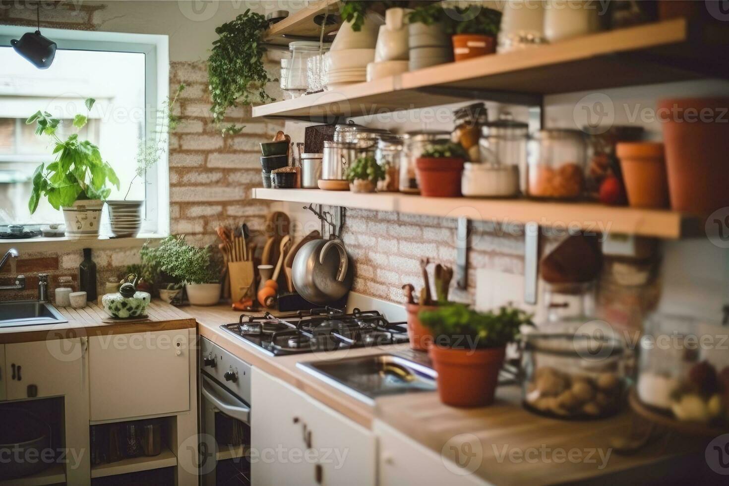 stock photo of inside kitchen AI Generated