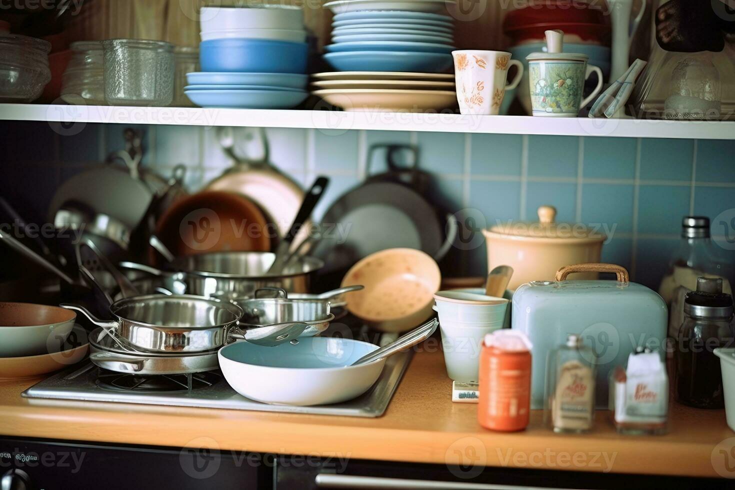 stock photo of inside kitchen close up AI Generated