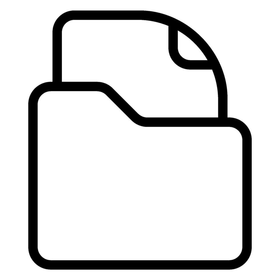 folder line icon vector