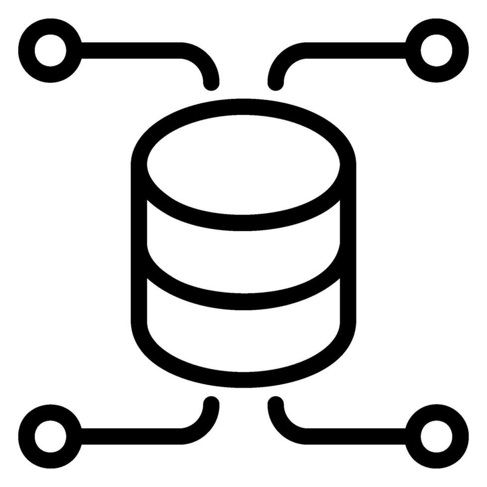 servers line icon vector
