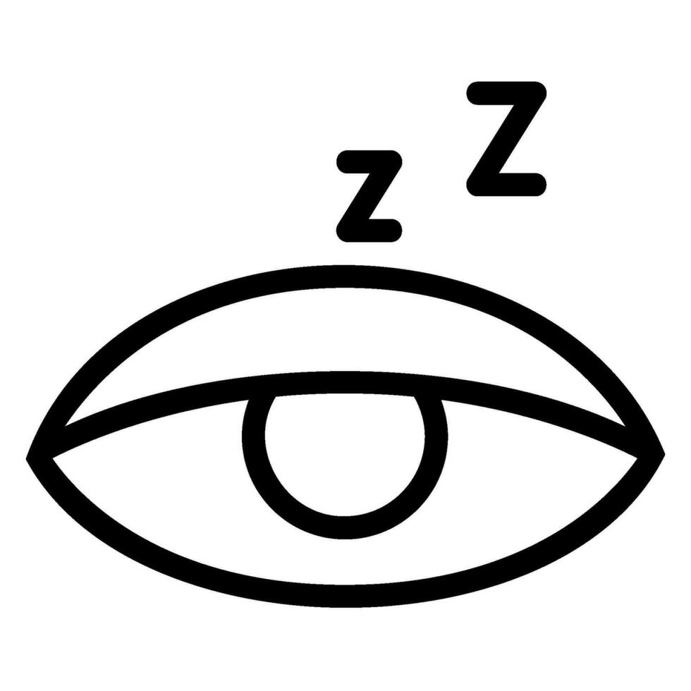 sleepy line icon vector