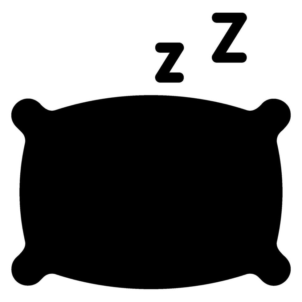 sleeping glyph icon vector
