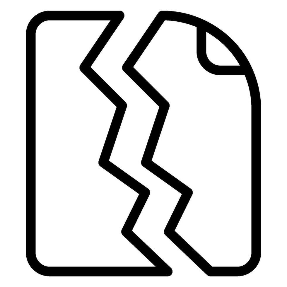 torn line icon vector