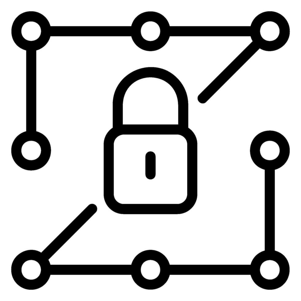 pattern lock line icon 26560835 Vector Art at Vecteezy