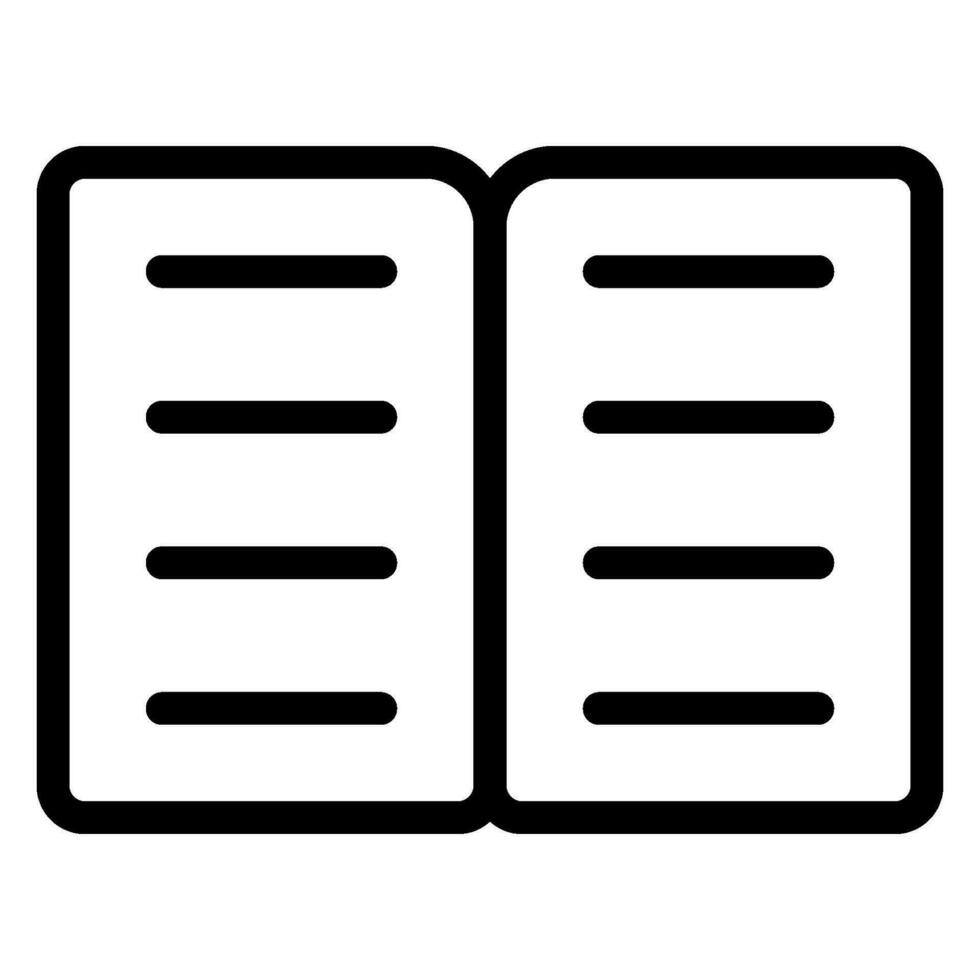 open book line icon vector