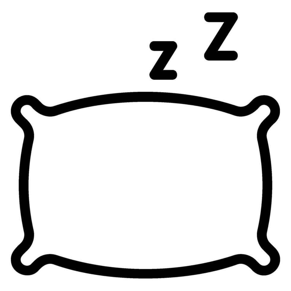 icono de la línea de dormir vector