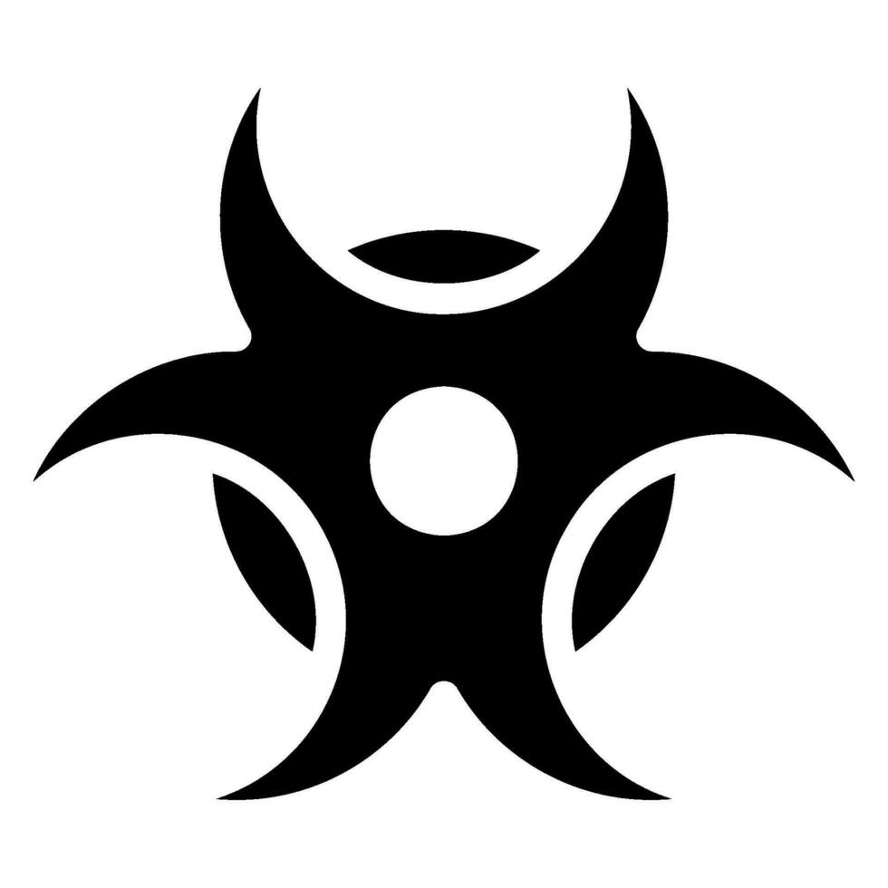 biohazard sign glyph icon vector