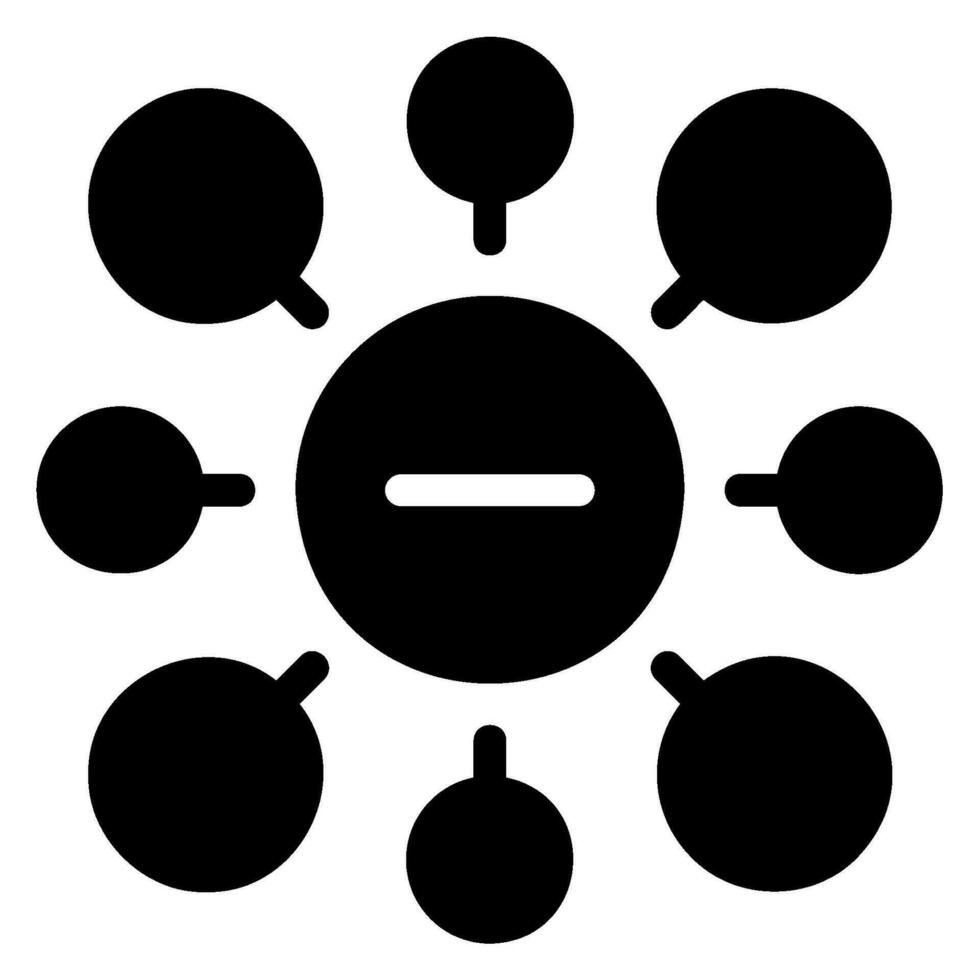delete glyph icon vector