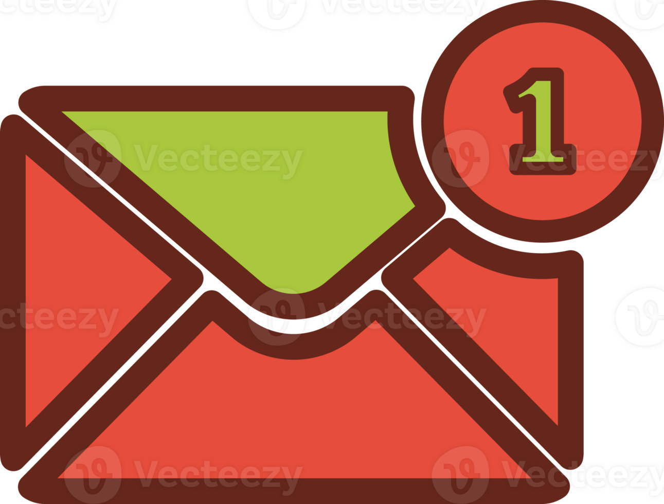 Email flat icon 3 colors. png