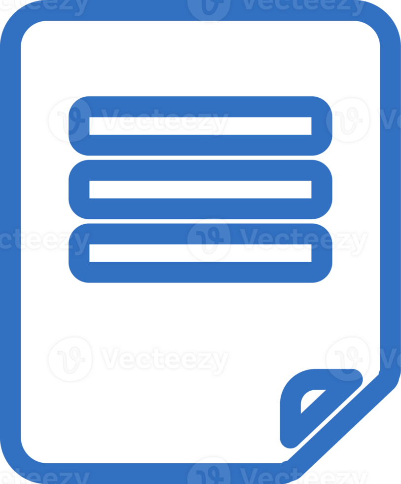 Document icon line design, monoline icons. png