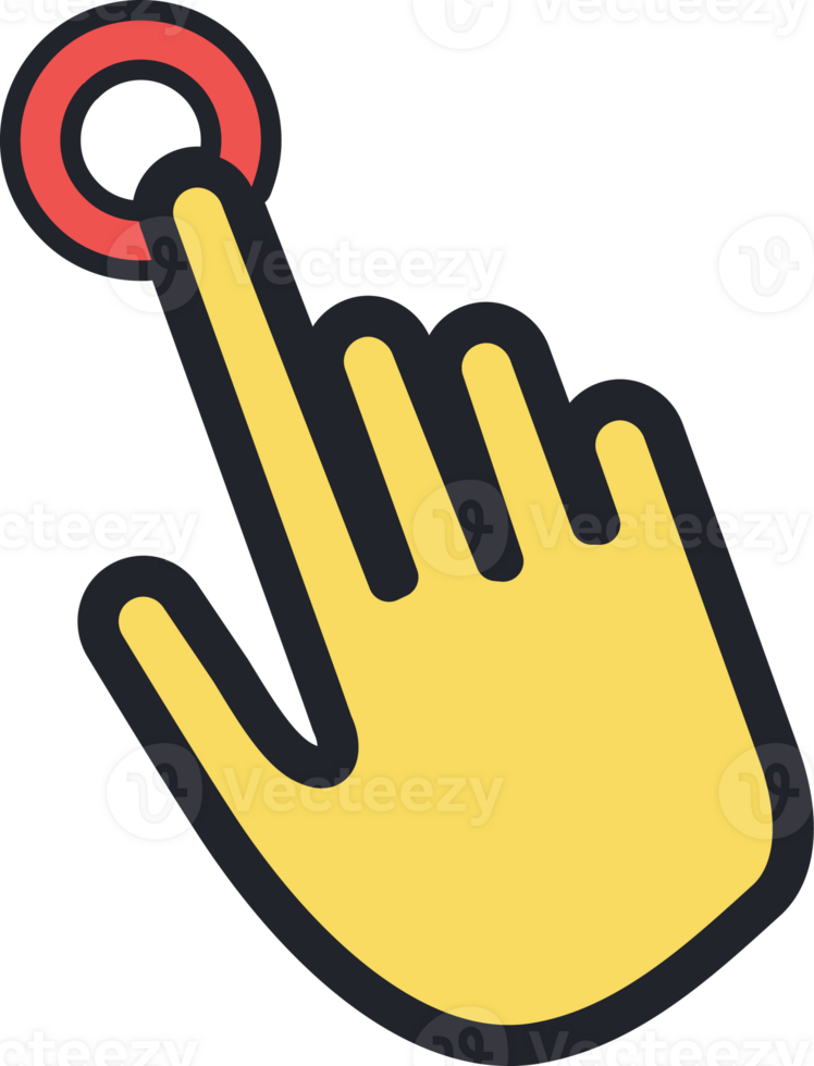 Hand pointing flat icon. png