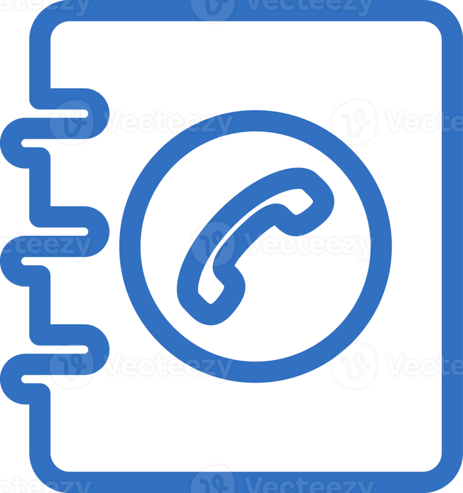 Telephone directory icon line design, monoline icons. png
