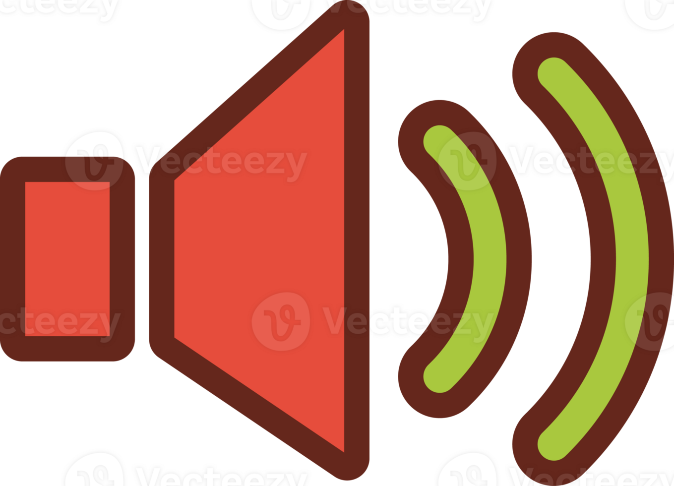 Speaker flat icon 3 colors. png