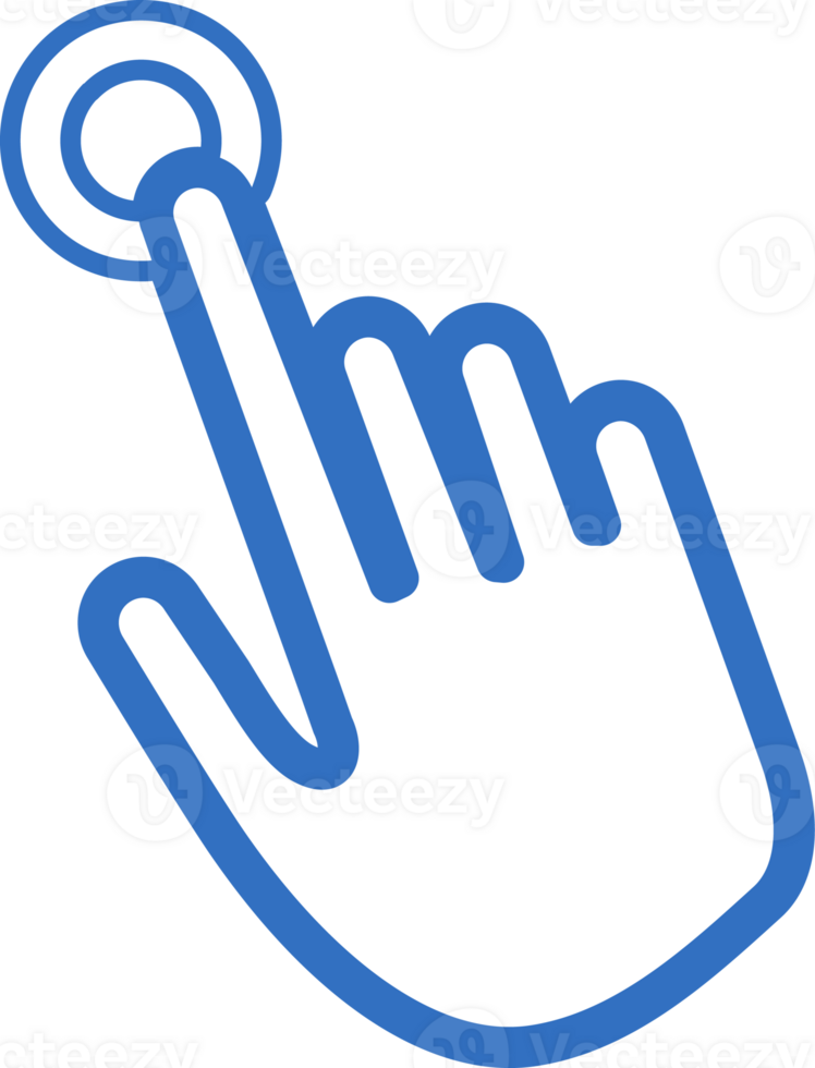 Hand pointing icon line design, monoline icons. png