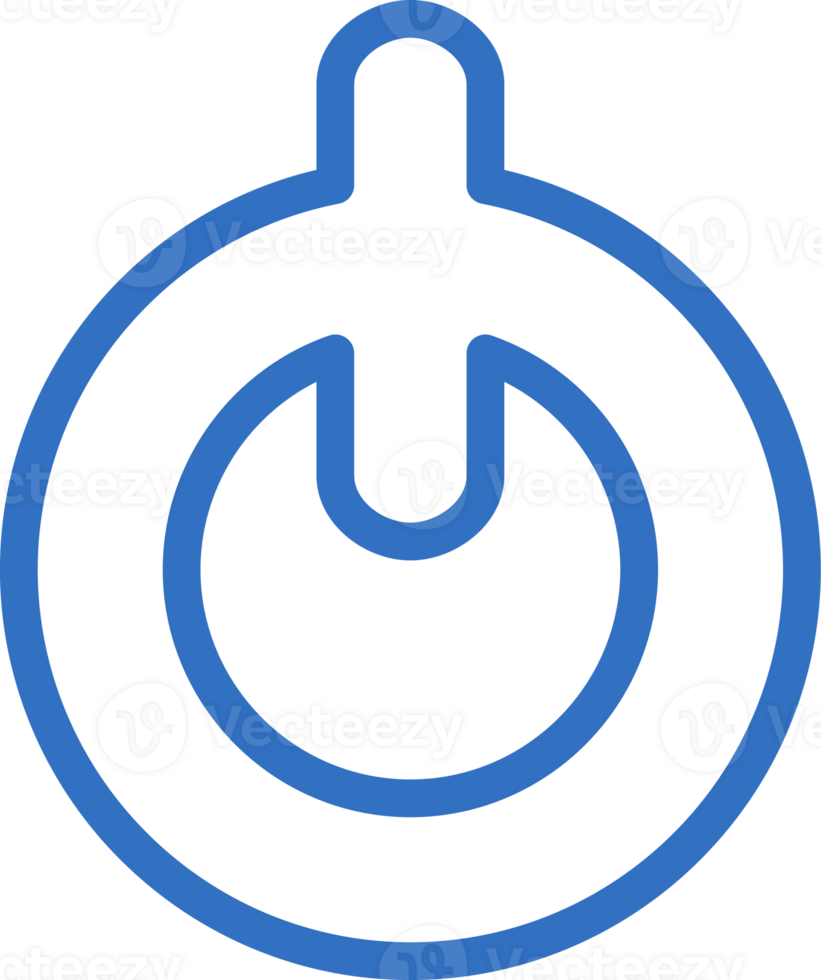 Power button icon line design, monoline icons. png