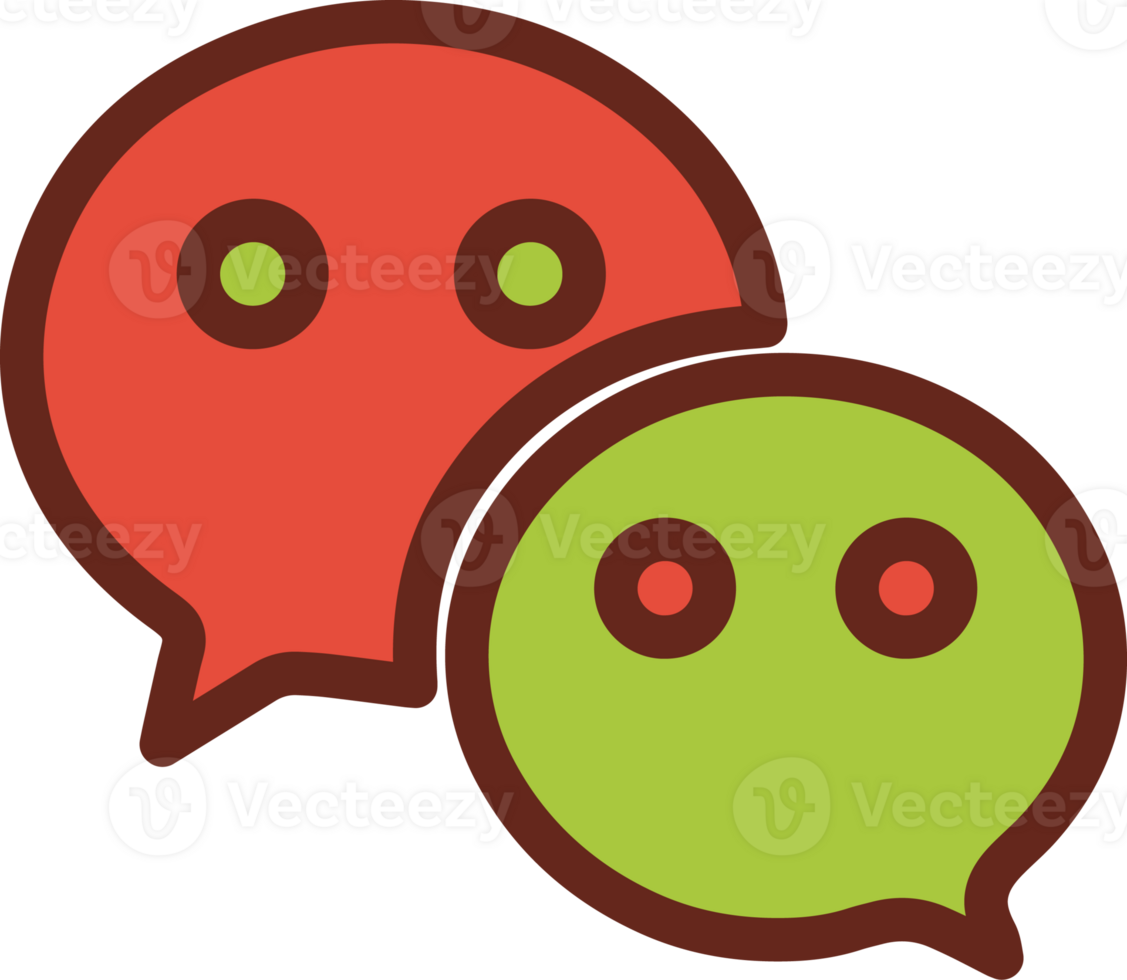 Chat flat icon 3 colors. png