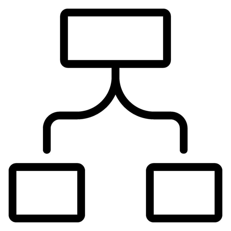 decision tree line icon vector