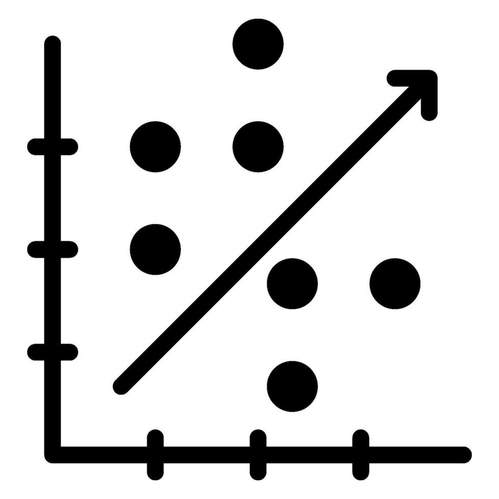 correlation glyph icon vector